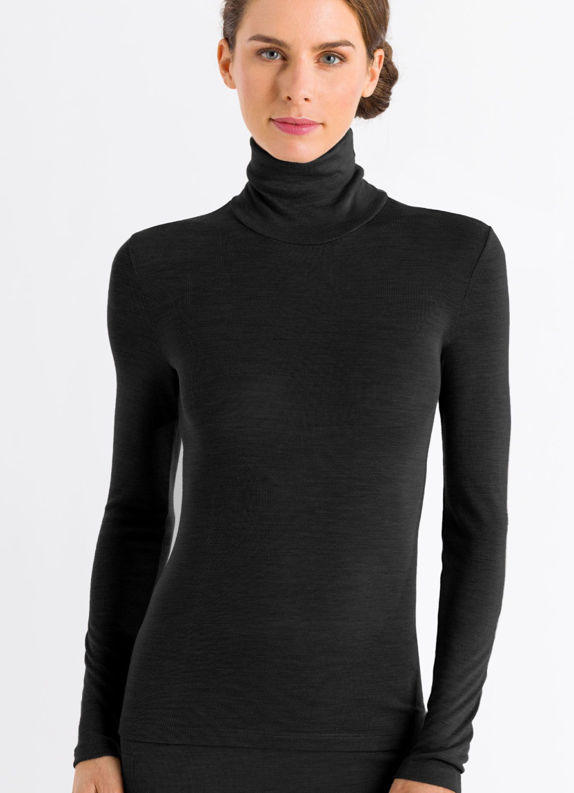 Hanro Woolen Silk colshirt
