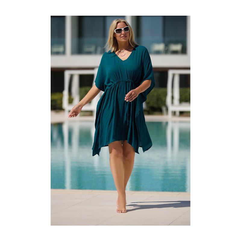 Sunmarin kaftan in petrolblauw