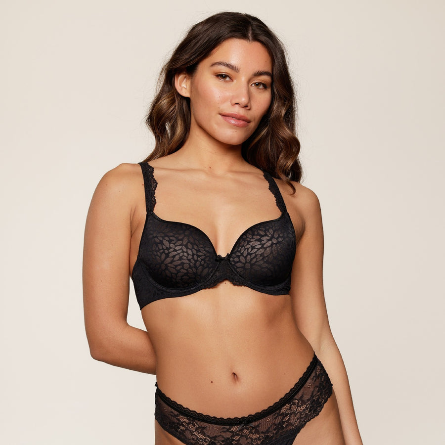 LingaDore Daily t-shirt bh in black nude