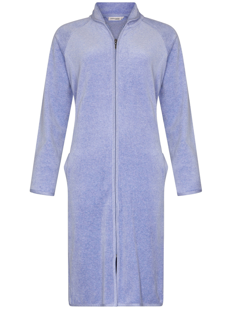 Pastunette Premium Soft Sketches badjas in blauw gemêleerd