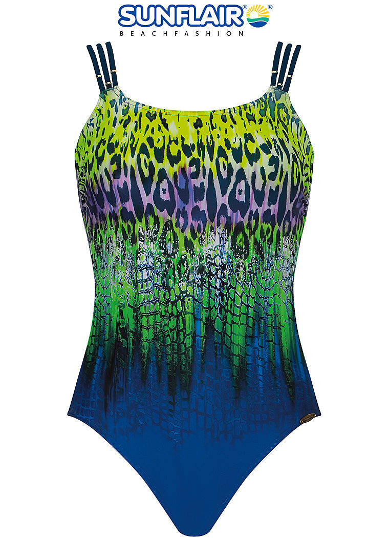 Sunflair prothese badpak in nachtblauw/groen