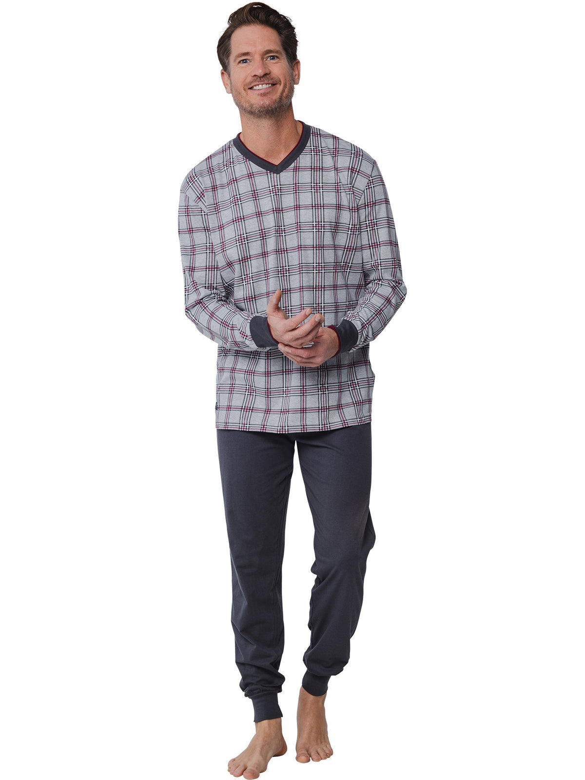 Pastunette Men herenpyjama in grey