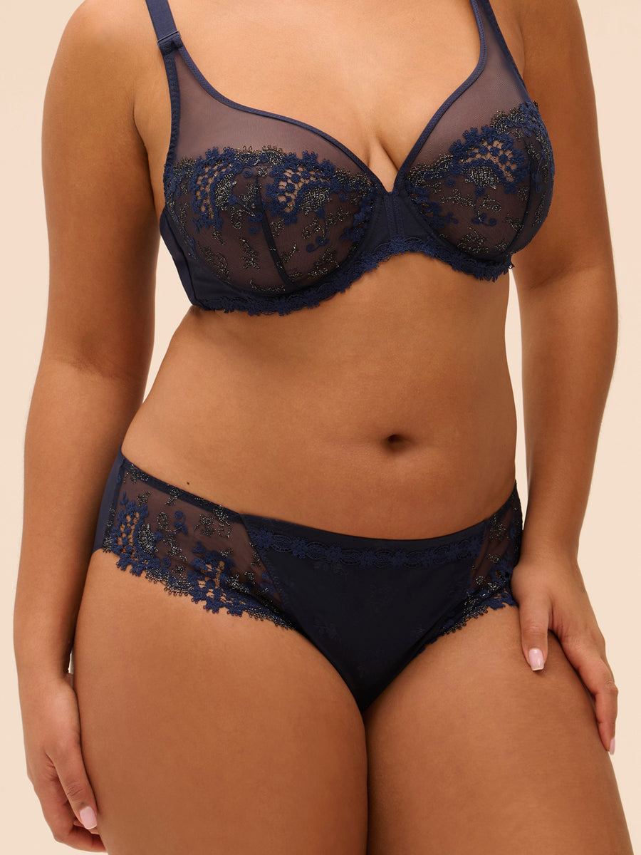Simone Pérèle Wish slip in donkerblauw
