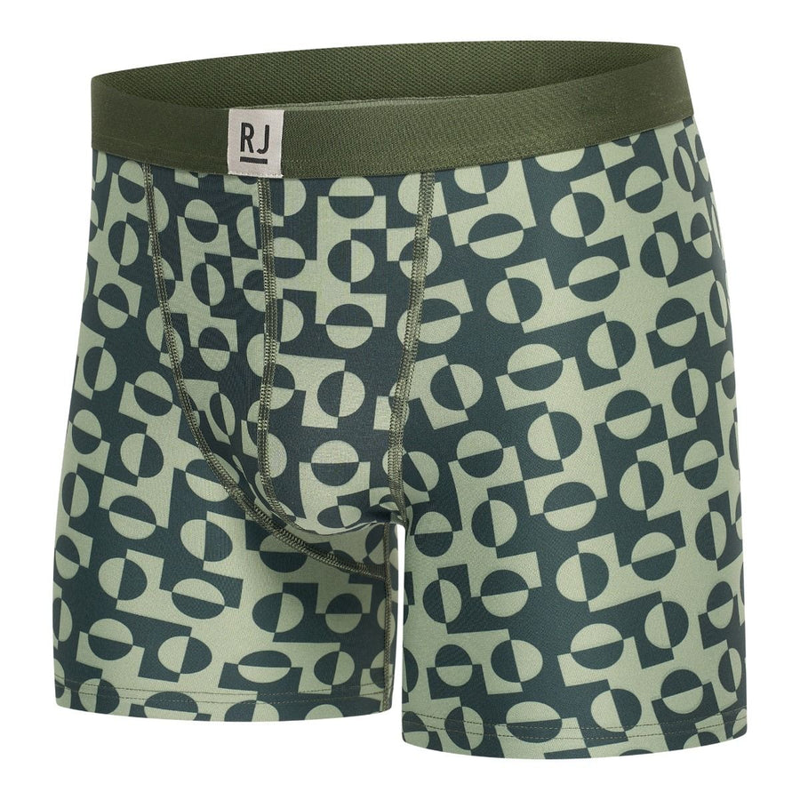 RJ Bodywear Pure Fashion heren boxershort in olive geo