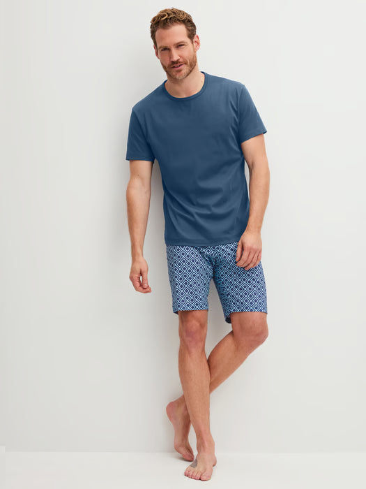 Calida Relax Streamline 2 korte pyjama in atlantic blue