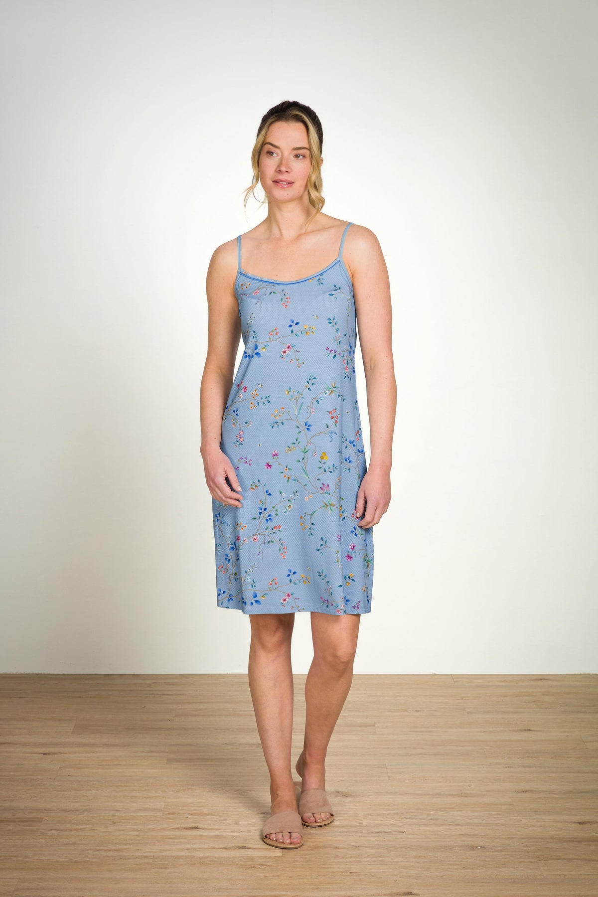 Pip Studio Diezel nachthemd mouwloos in delhi dreams blauw