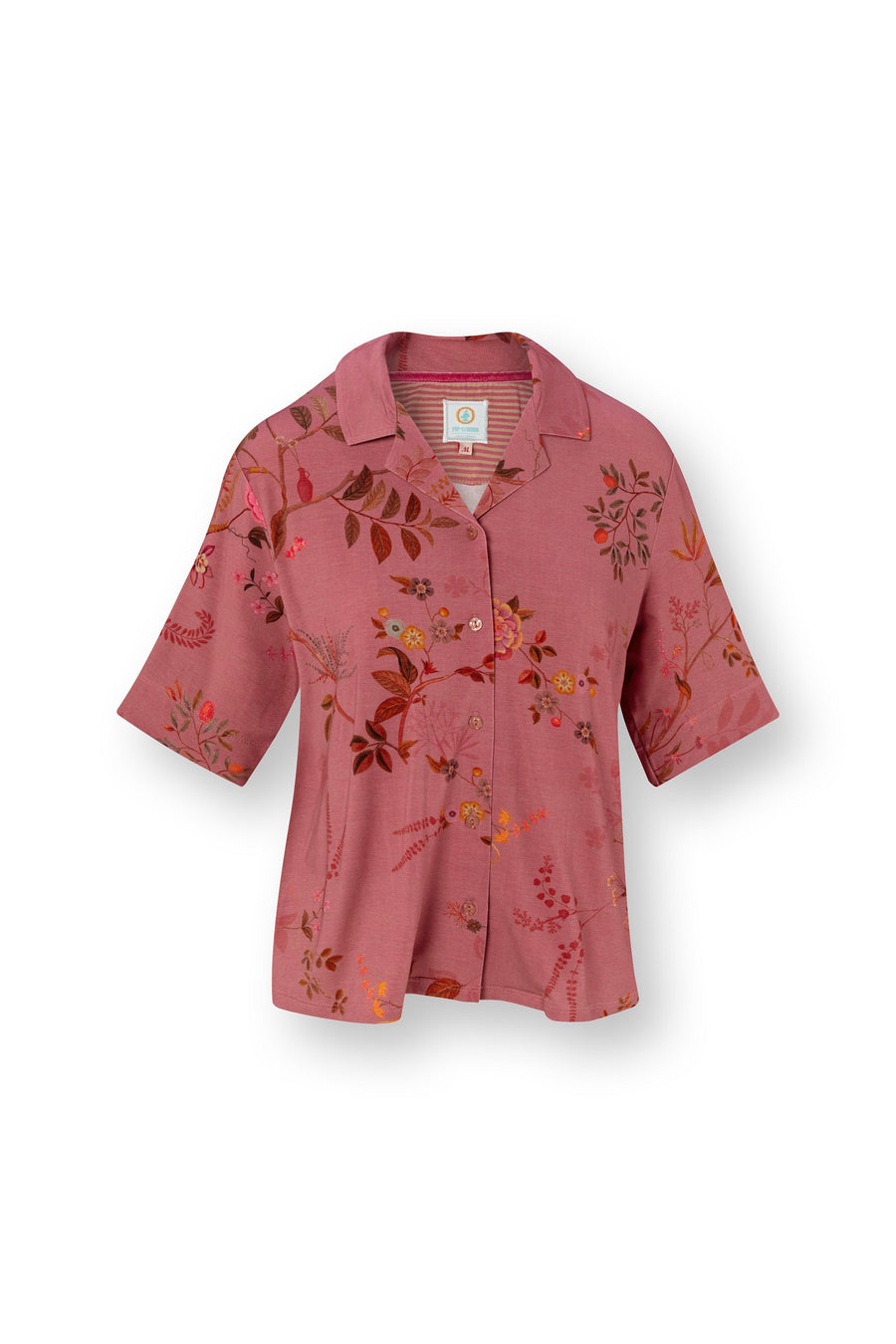 Pip Studio Flora & Belin set top en lange broek in bodhi flower donkerroze