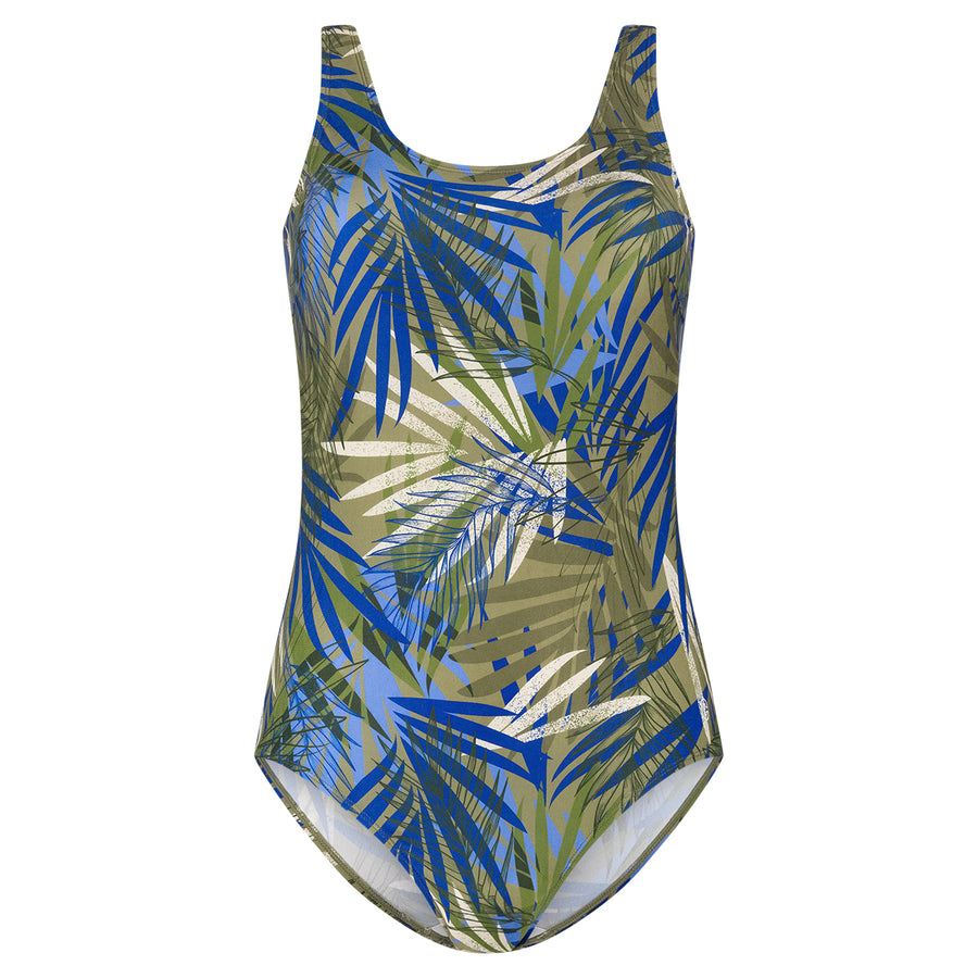 Ten Cate badpak soft cup in botanical leaves green