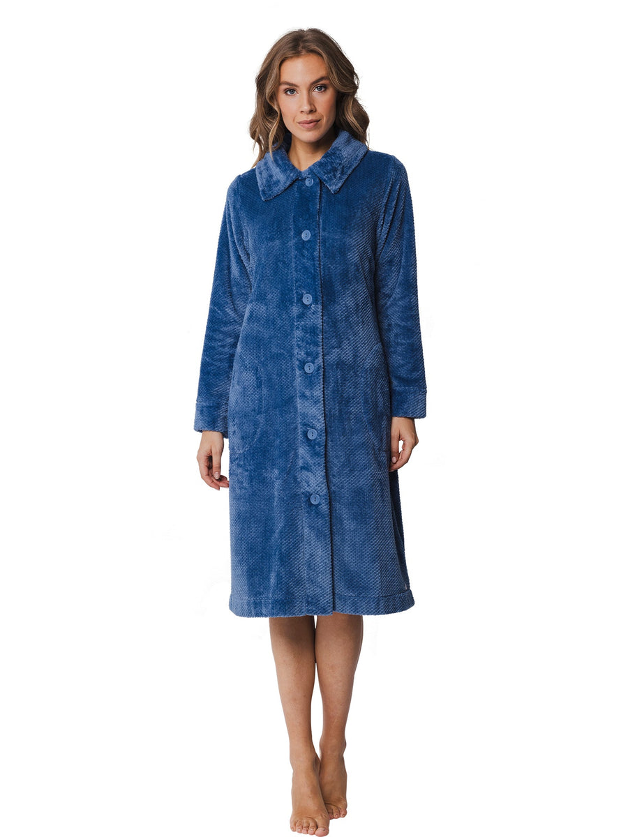 Pastunette dames ochtendjas in dark blue