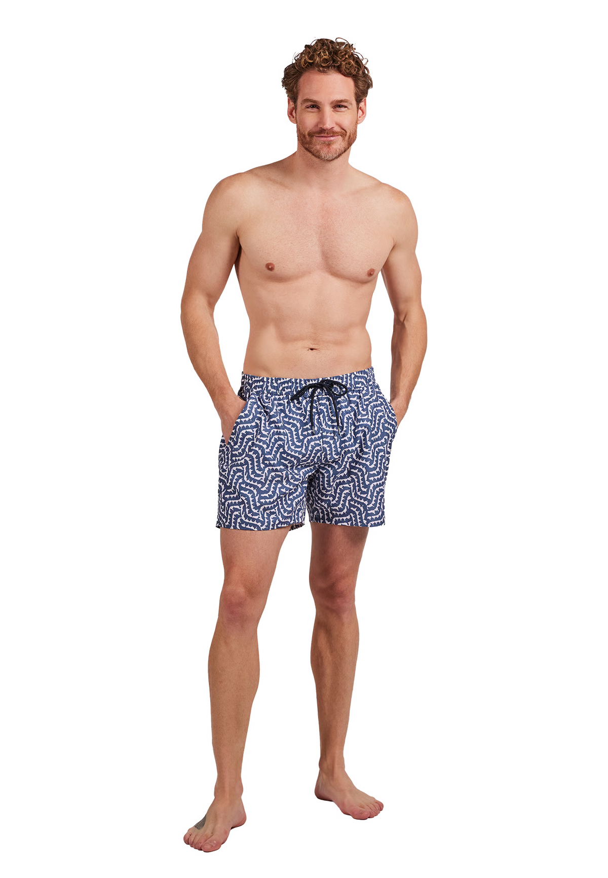 Ten Cate zwemshort in blue ripple