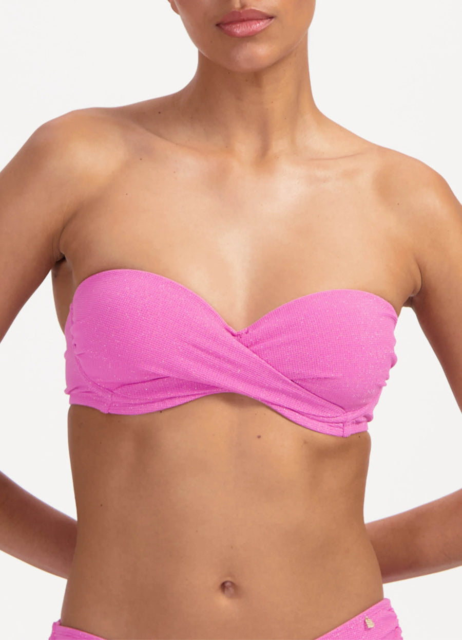 Beachlife Pink Shimmer multifunctionele bikinitop