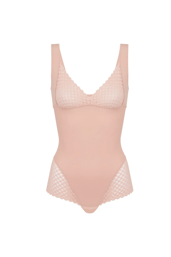 Simone Pérèle Subtile shapewear body in huid