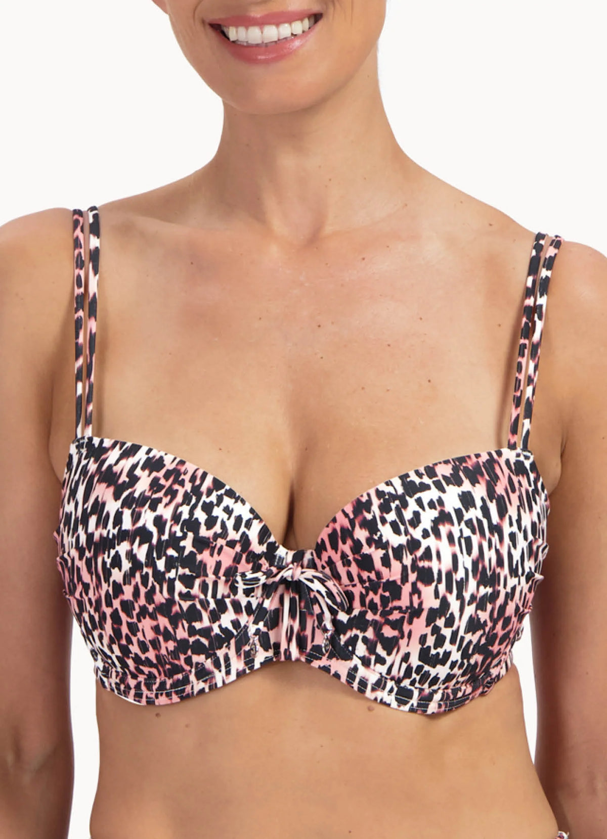 Cyell Cheetah Chic full cup bikinitop in bruin multicolor