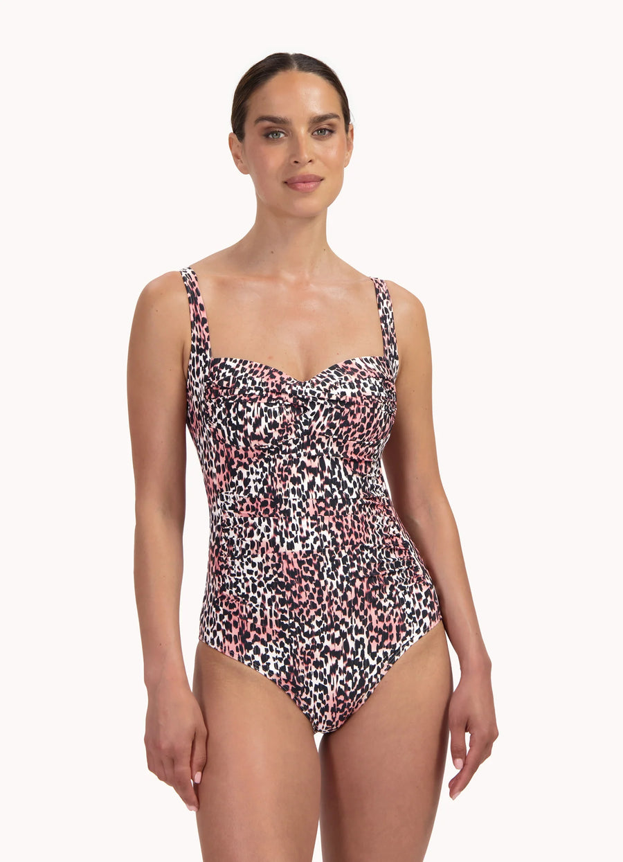 Cyell Cheetah Chic support badpak in bruin multicolor