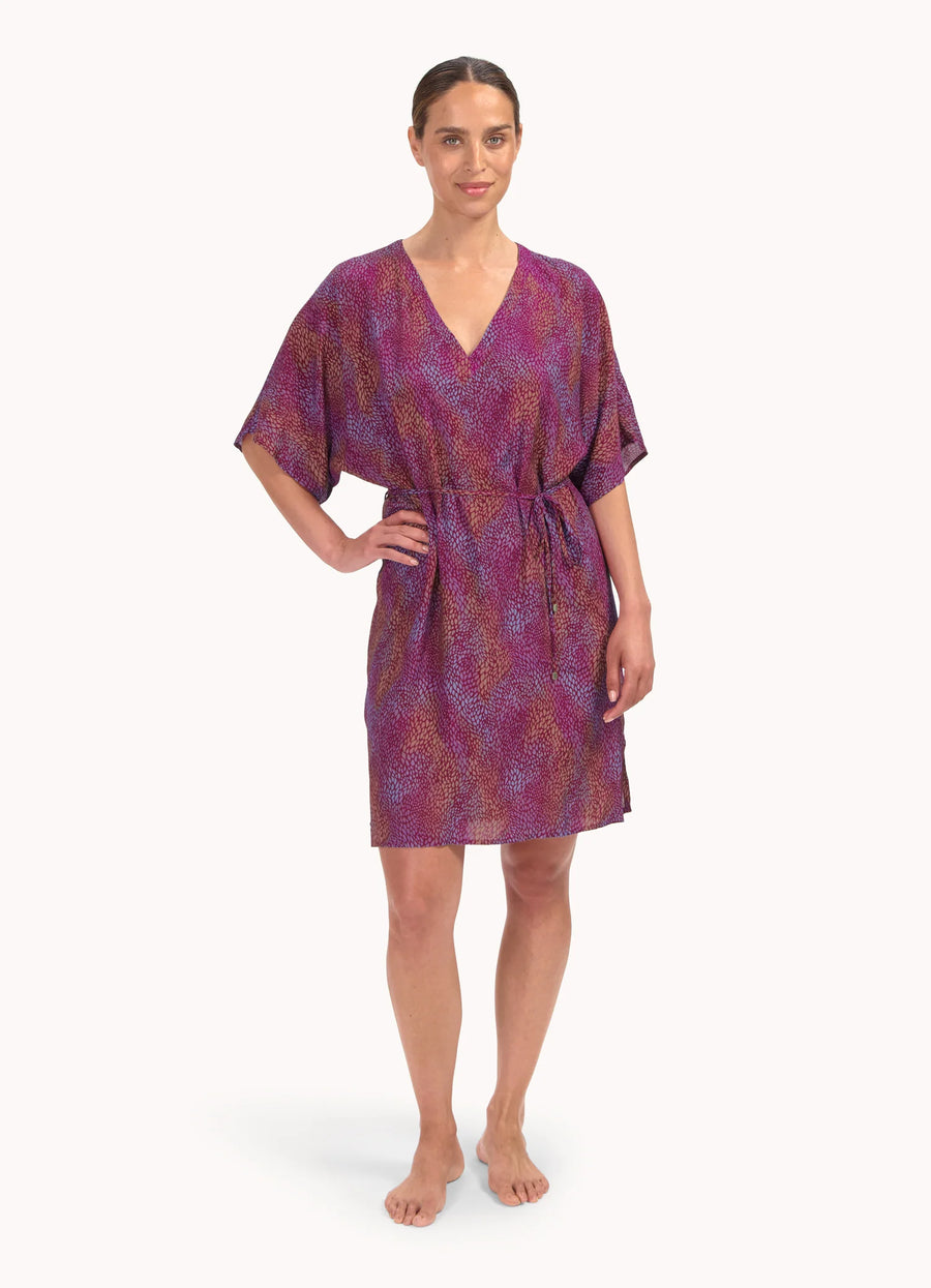 Cyell Burgundy Drops tuniek in bordeauxrood multicolor