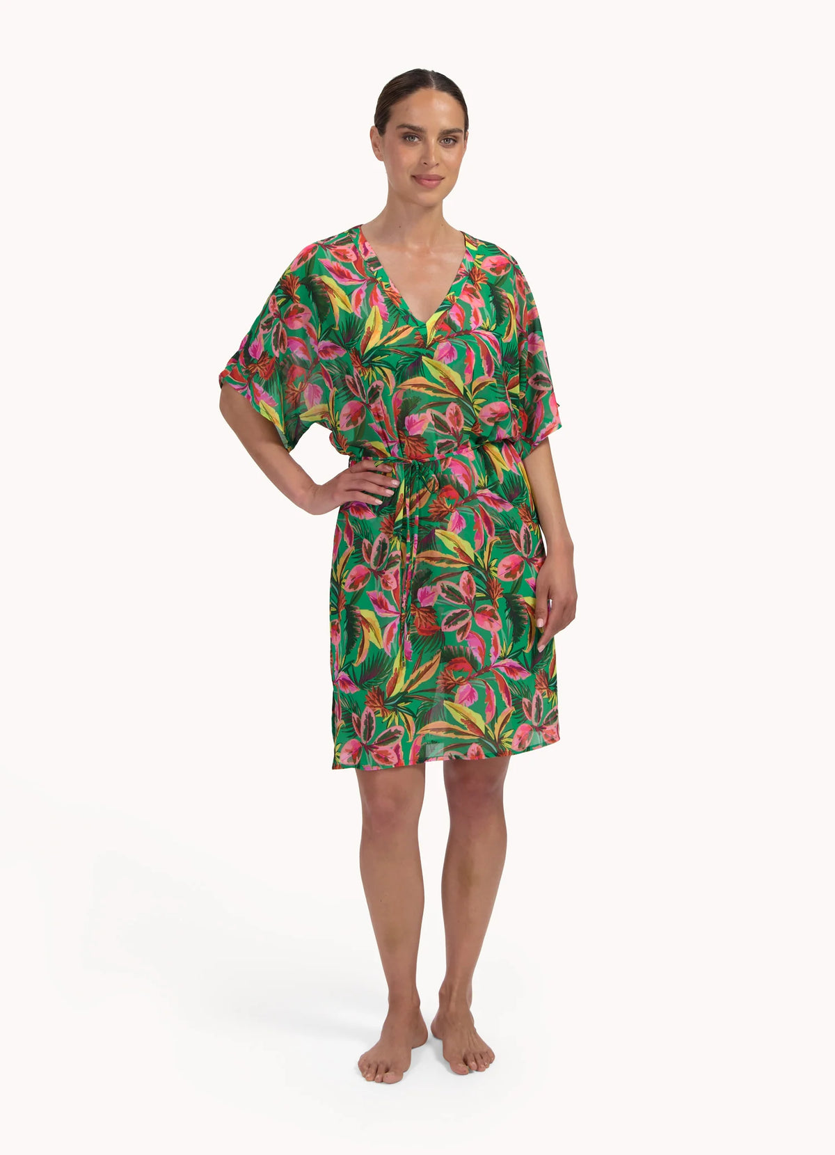 Cyell Floral Forest tuniek in groen met print