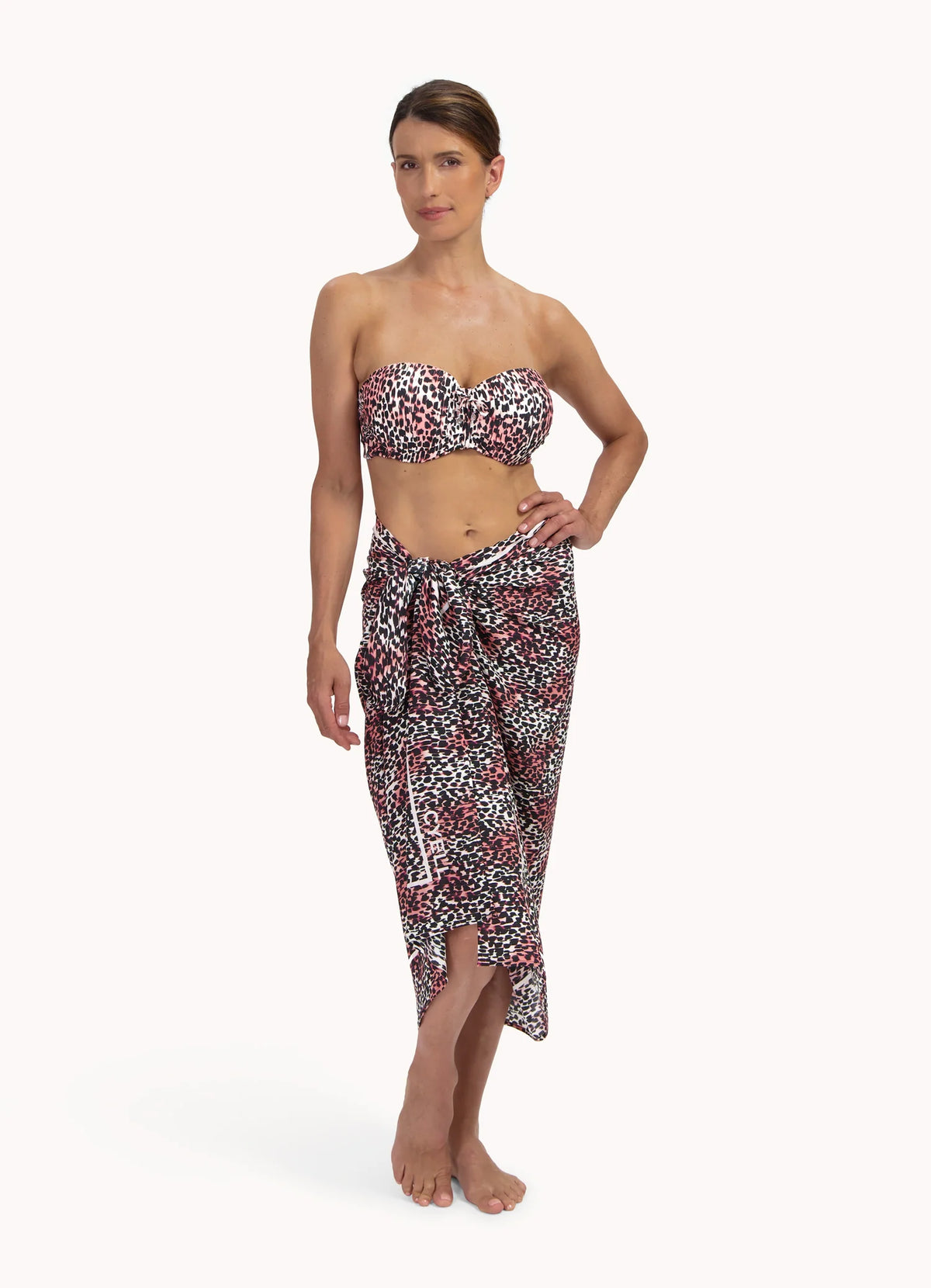 Cyell Cheetah Chic pareo in bruin multicolor
