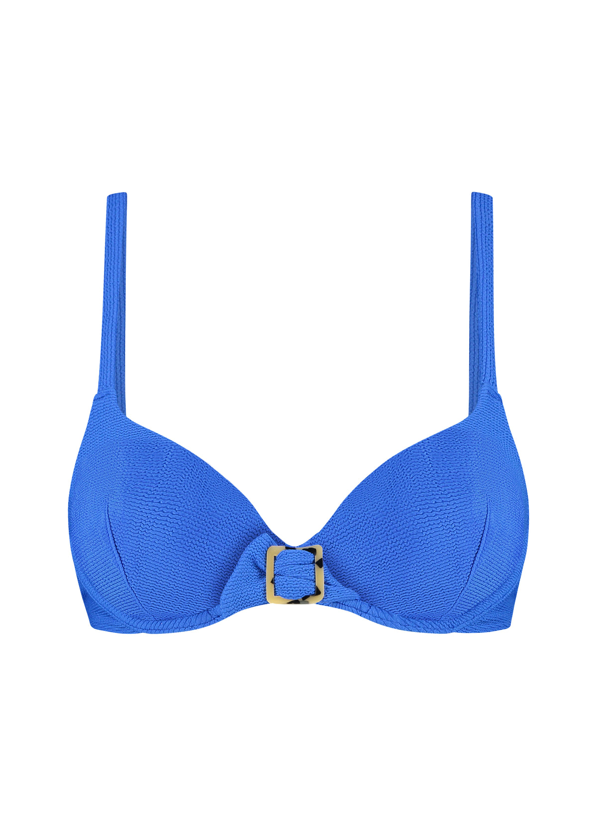 Cyell Wavy Blue feminine bikinitop in blauw