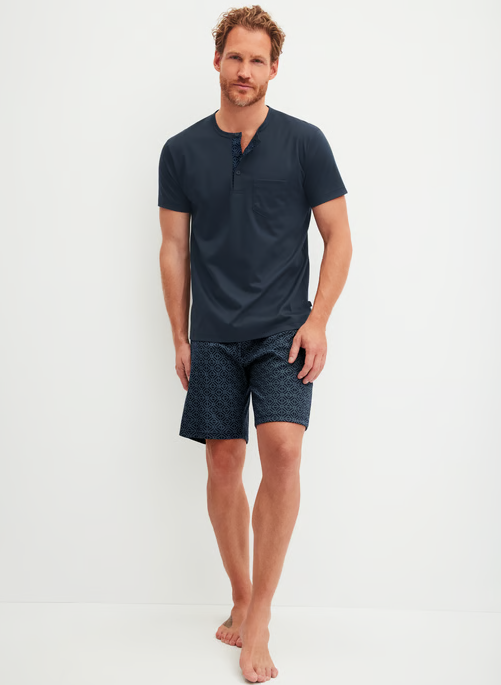 Calida Relax Selected 2 korte pyjama in dark blue