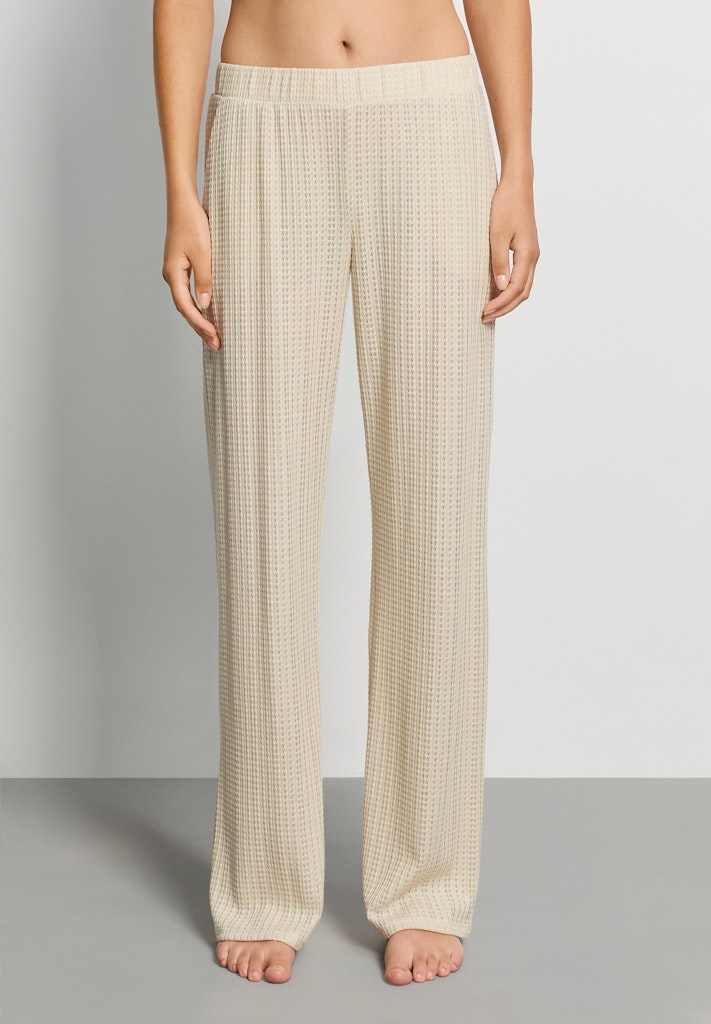 Hanro Summer Knits lange broek in beige/grey