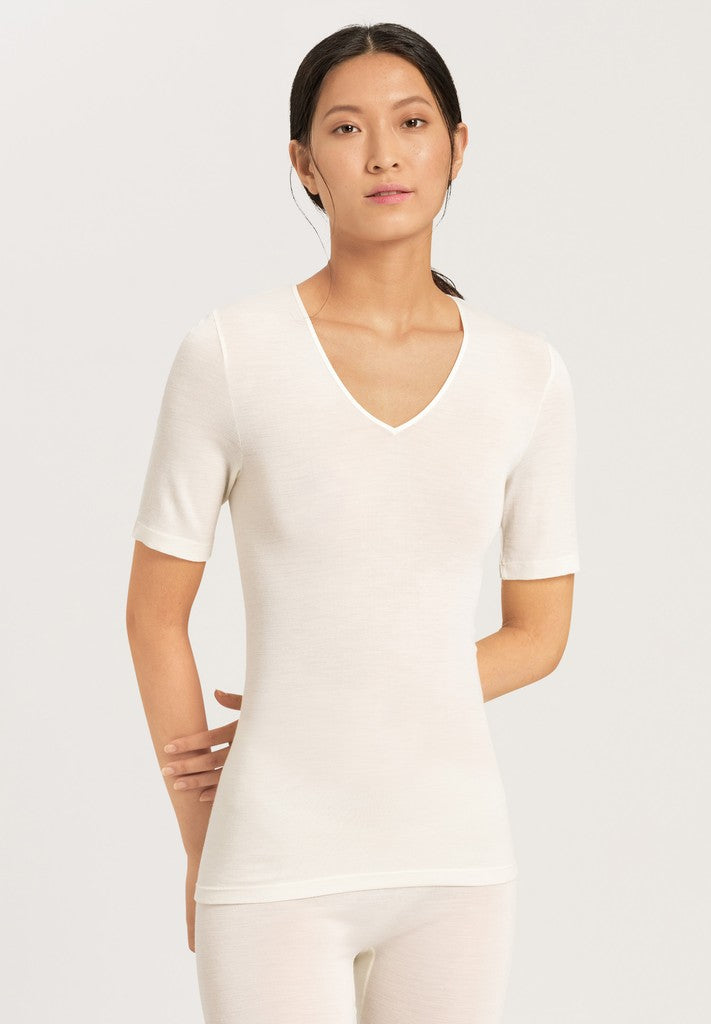 Hanro Woolen Silk shirt korte mouw