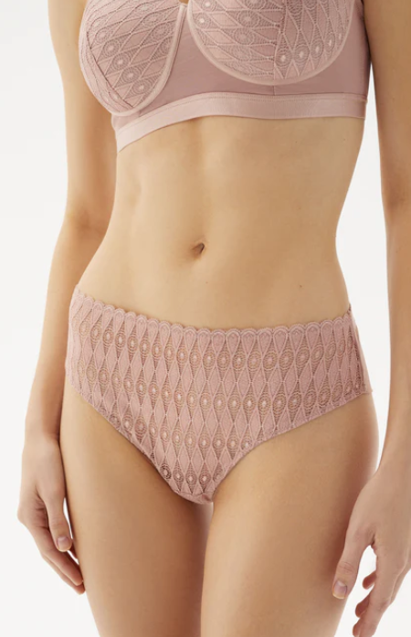 Megami Lambada kanten slip in adobe rose