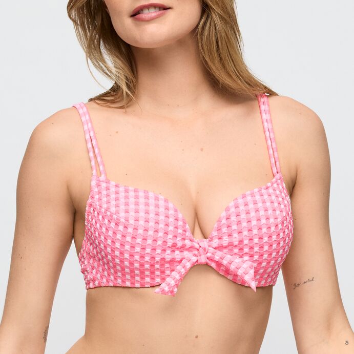 Marie Jo Swim Mary Lynn voorgevormde bikinitop in rose gingham