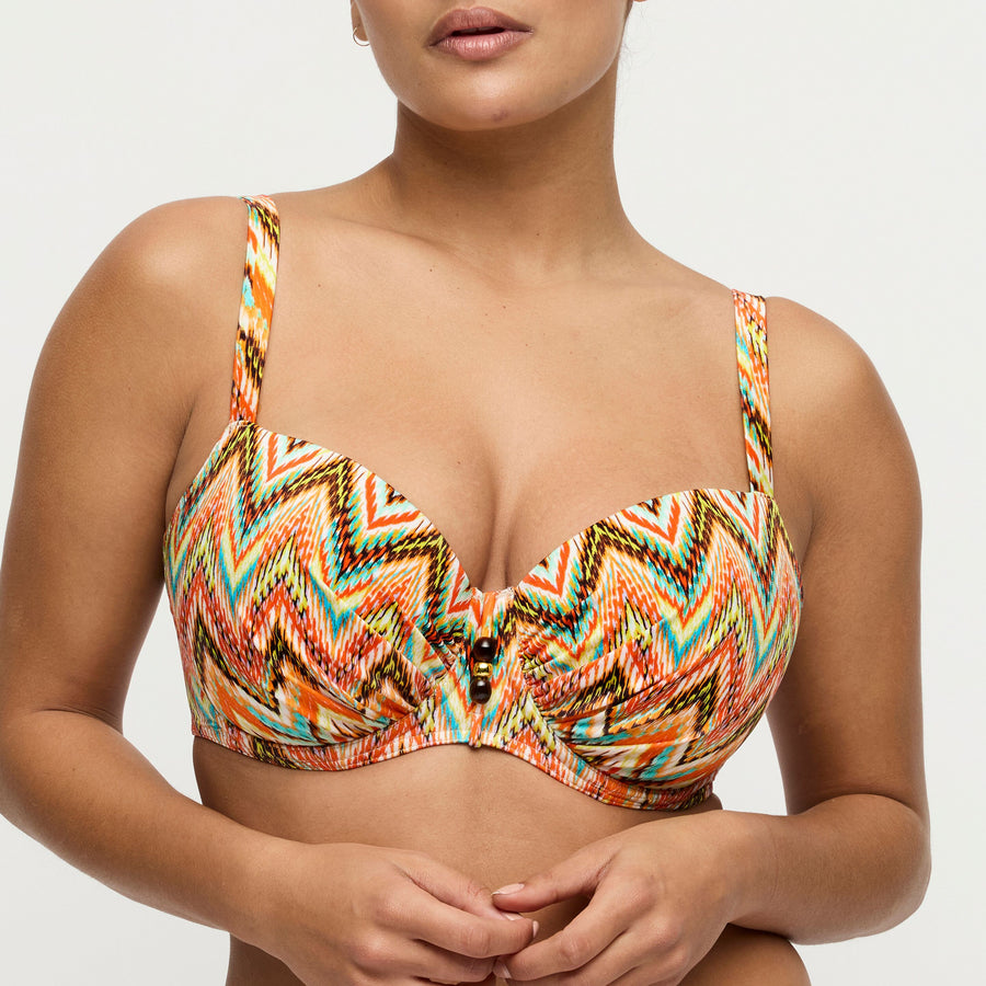 Primadonna Swim Tubou voorgevormde bikinitop in ikat summer