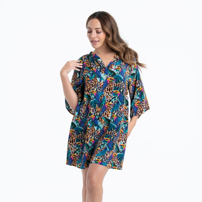 Anita Beach Manihi strandjurk in tropic splash original