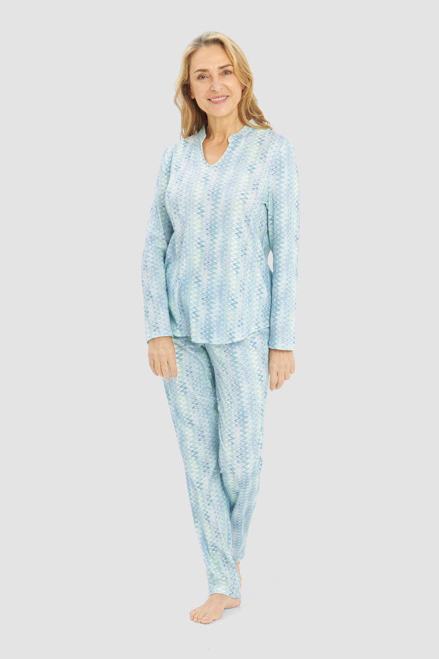 Rösch pyjama in zackenpatroon