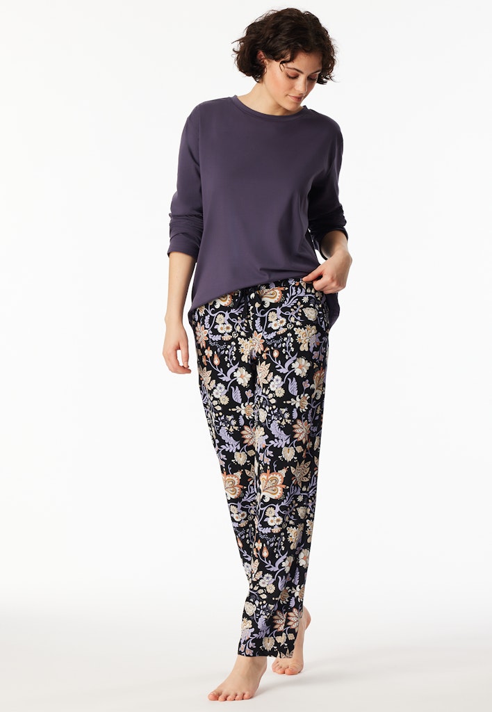 Schiesser Mix+Relax dames loungebroek in zwart