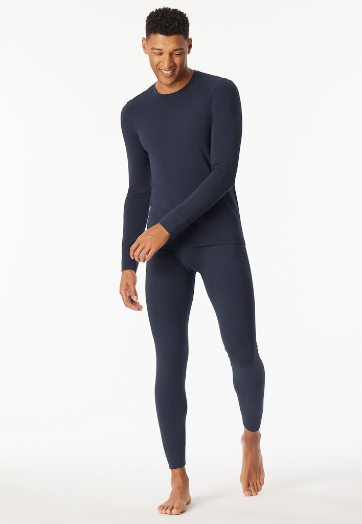 Schiesser Casual Warming lange onderbroek in nightblue