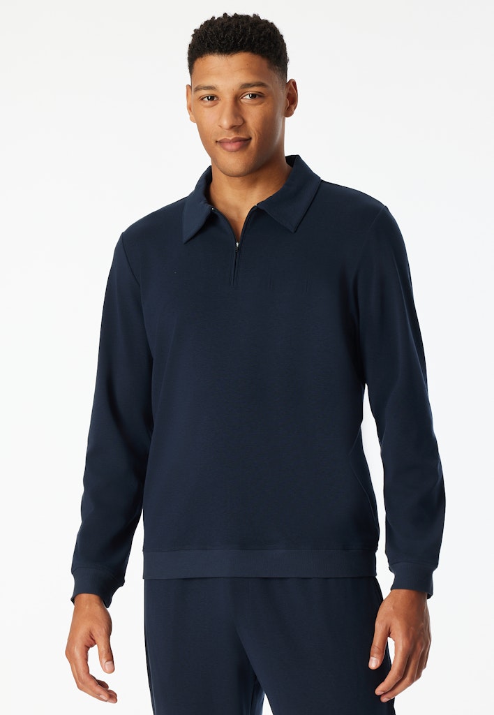 Schiesser Mix+Relax heren sweatshirt in nightblue