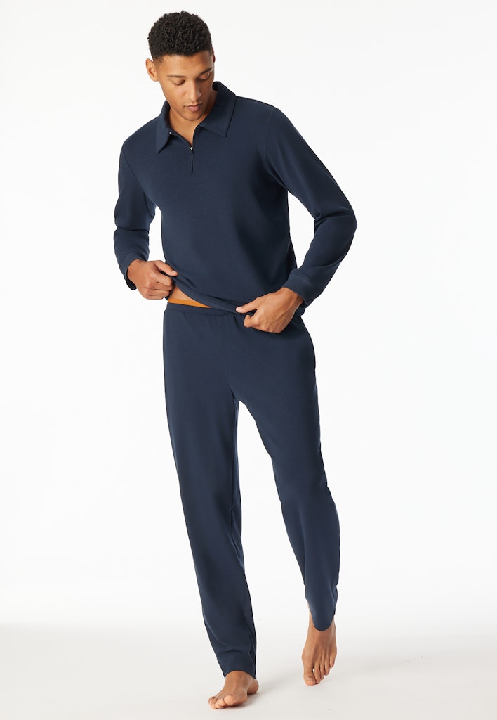Schiesser Mix+Relax heren loungebroek in nightblue