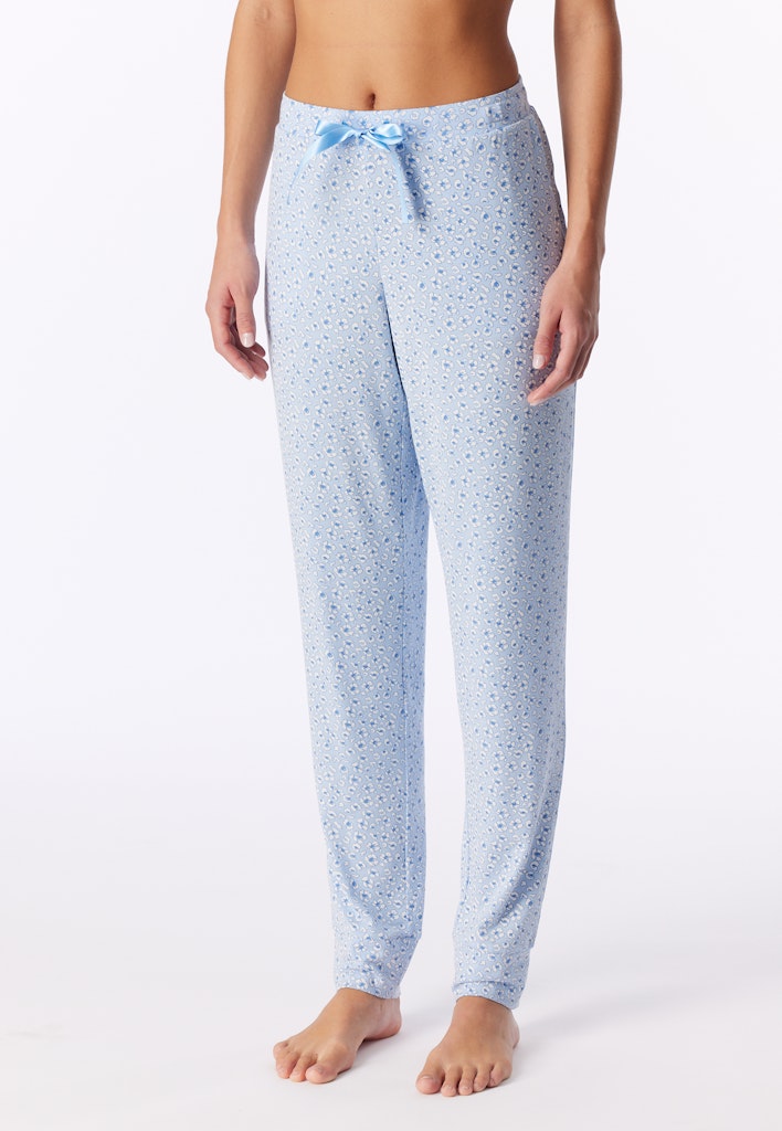 Schiesser Mix+Relax dames loungebroek in lichtblauw