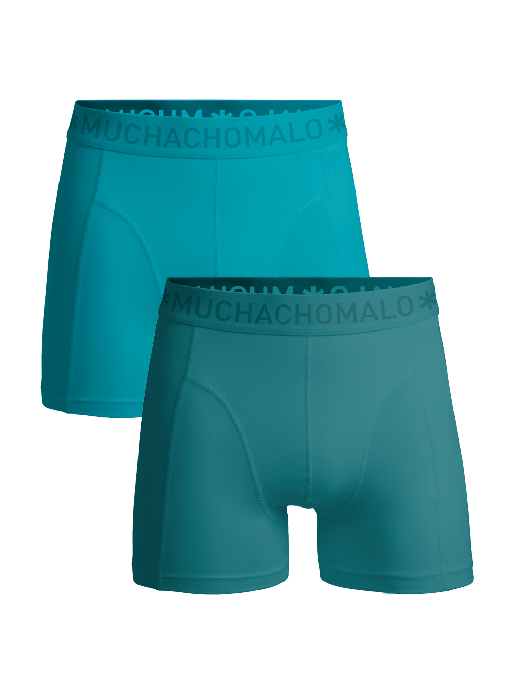Muchachomalo Solid heren boxershort 2-pack in blauw/groen