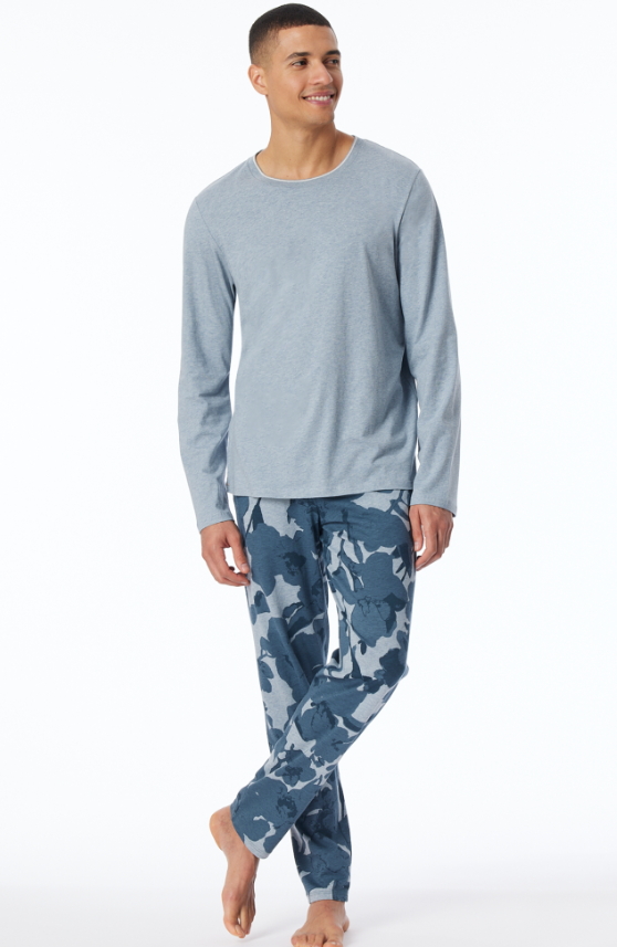 Schiesser Mix+Relax heren shirt lange mouw in jeans