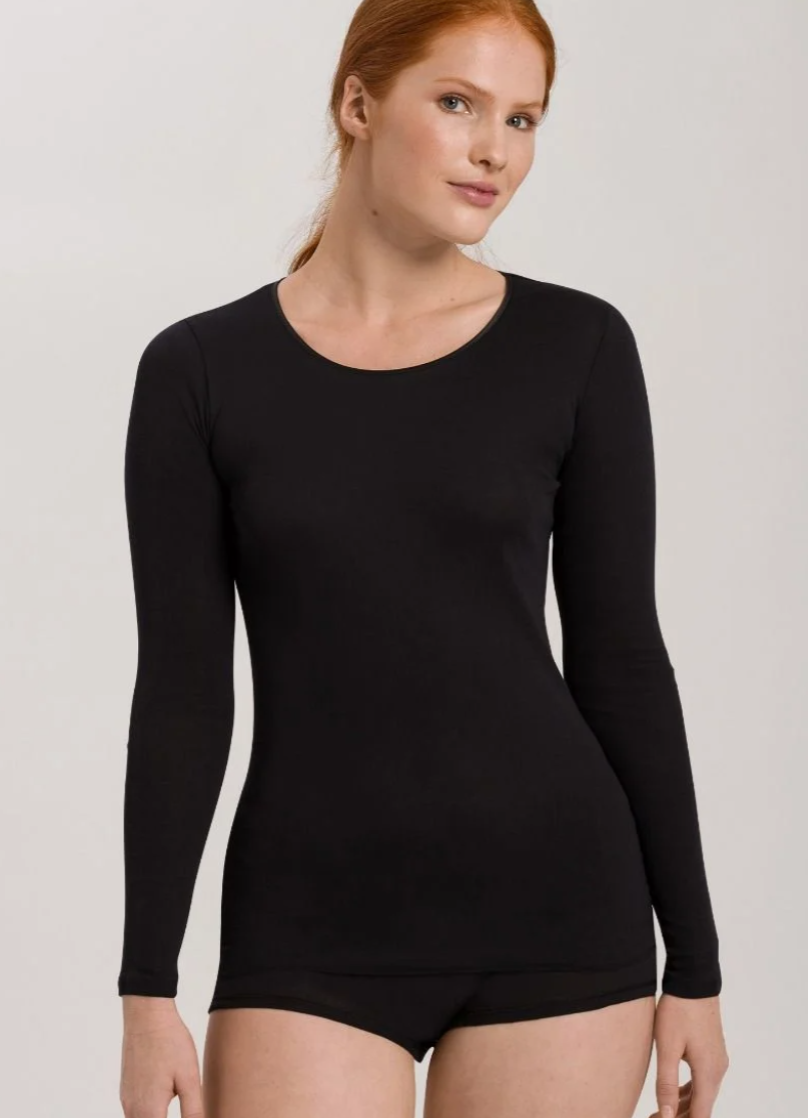 Hanro Cotton Seamless shirt lange mouw