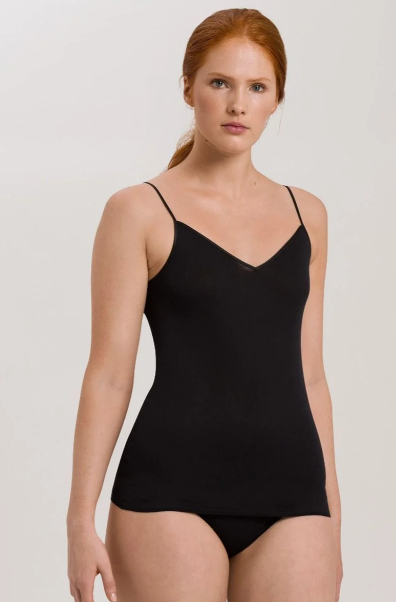 Hanro Cotton Seamless spaghettitop v-hals