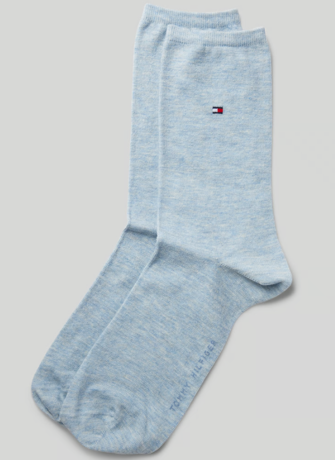 Tommy Hilfiger dames sokken 2-pack in lichtblauw