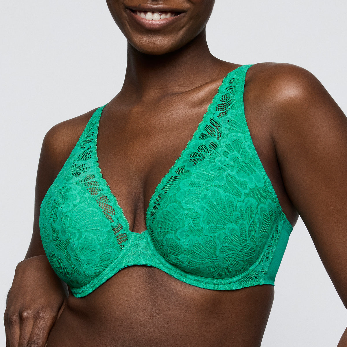 Primadonna Twist Mocuto plunge bh in vivid green