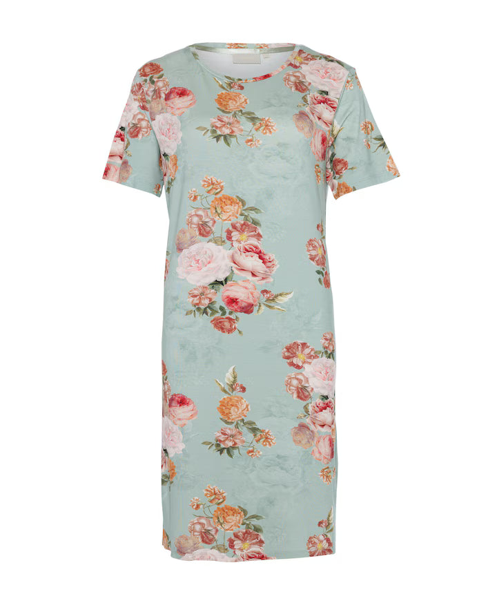 Essenza Emmy nachthemd korte mouw in dusty teal