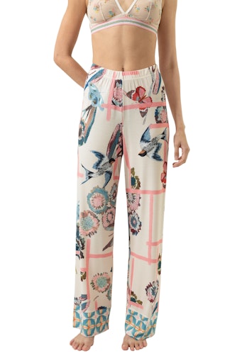 Mey Fragmented Garden dames loungebroek in almond milk