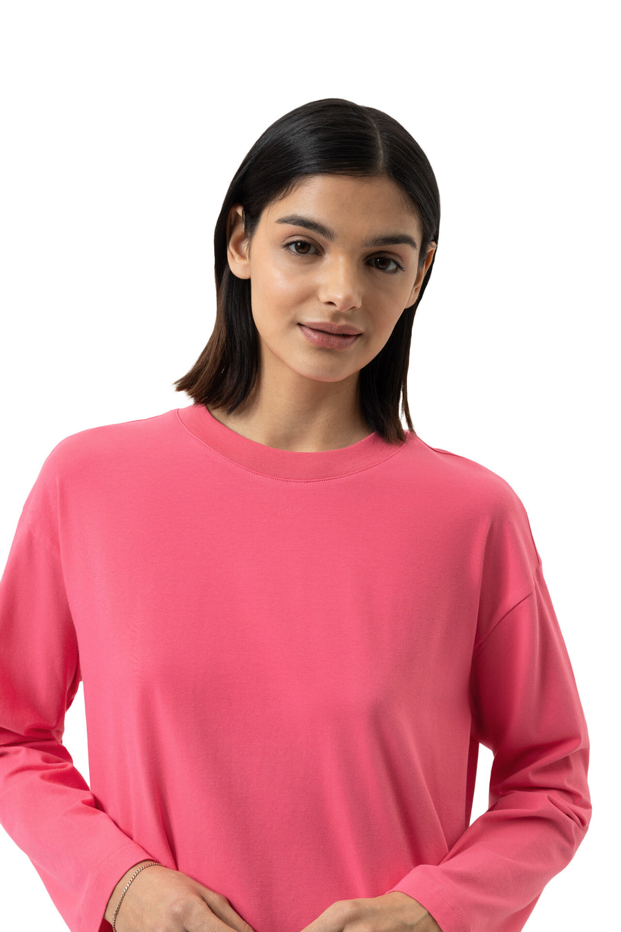 Mey Solid Love dames shirt lange mouw in paradise pink