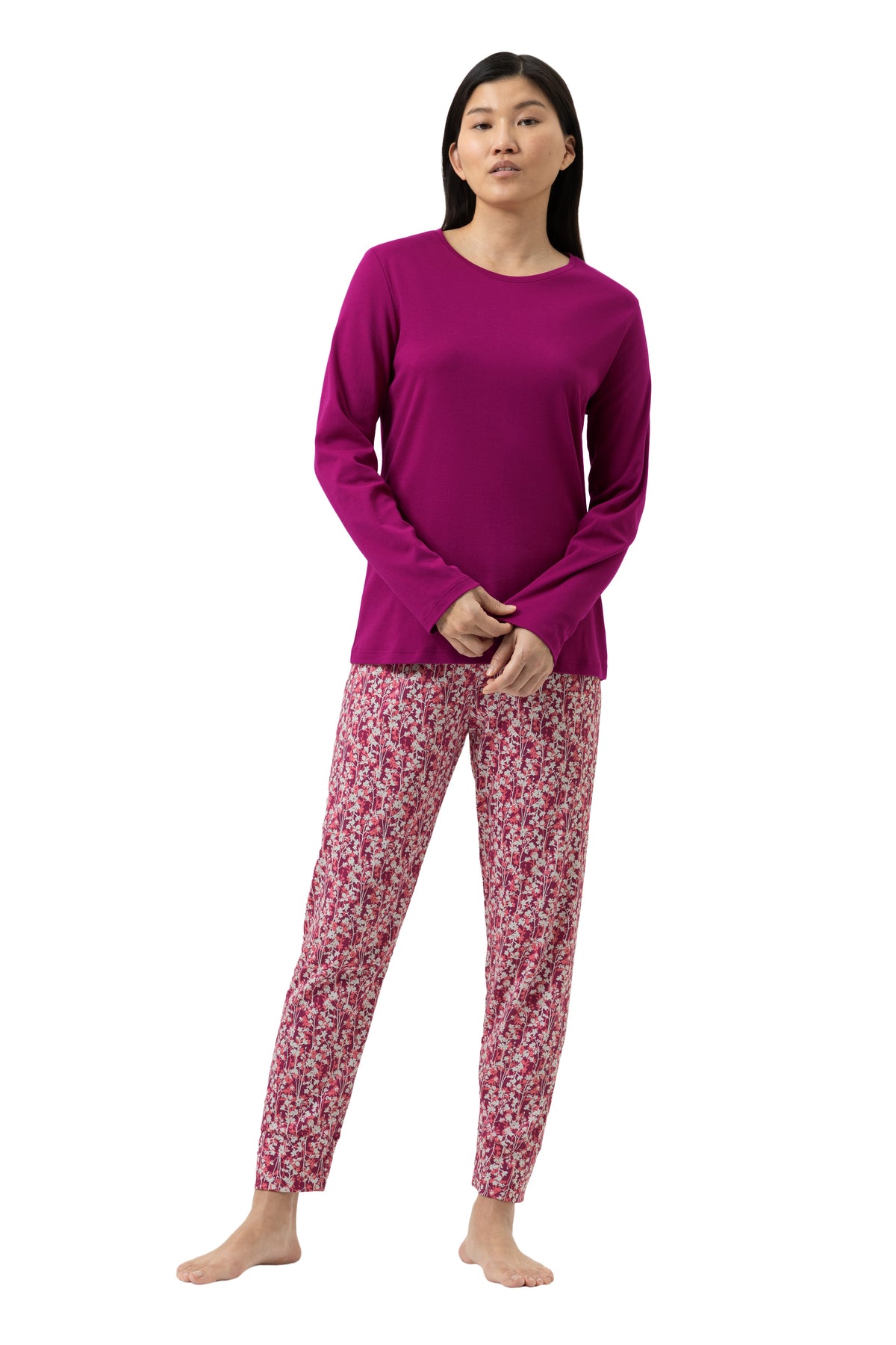 Mey Pink Silhouettes damespyjama 7/8 in granita