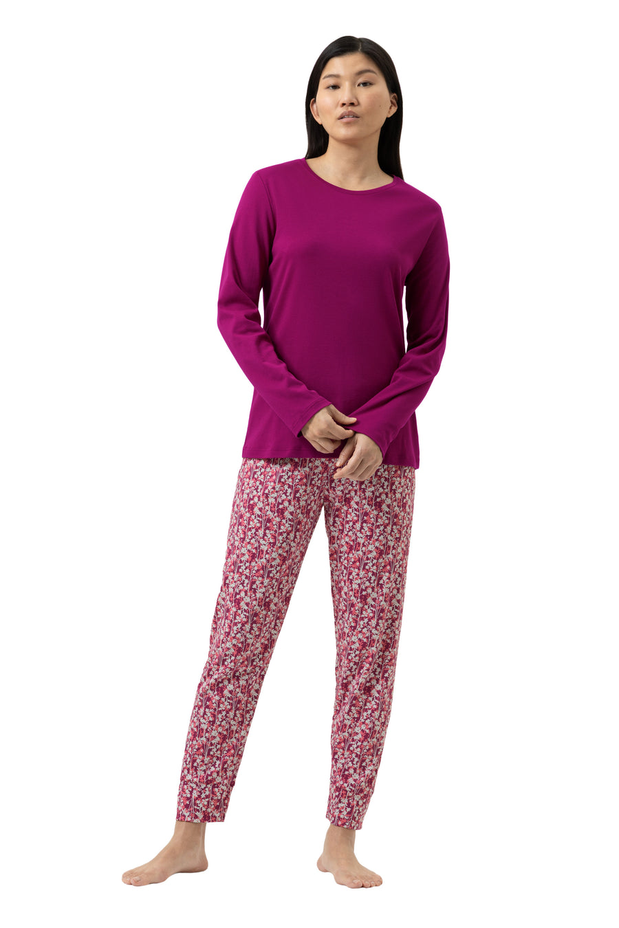 Mey Pink Silhouettes damespyjama 7/8 in granita