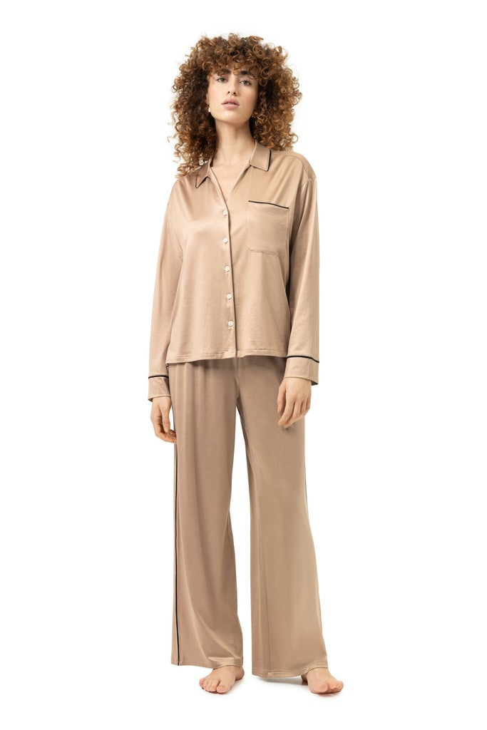 Mey Pure Shine – Lange Damespyjama – Golden Hazel