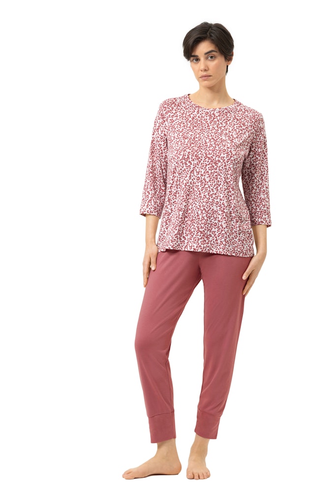 Mey Sleepy Leo damespyjama 7/8 in bridal rose