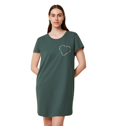 Triumph Bigshirt "Moments in Love" groen korte mouw