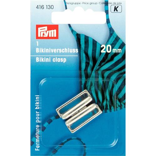 416130 Prym Bikinisluiting 20mm metaal zilverkleurig